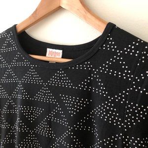 LuLaRoe Carly Dress Black with Silver Bead - XXS